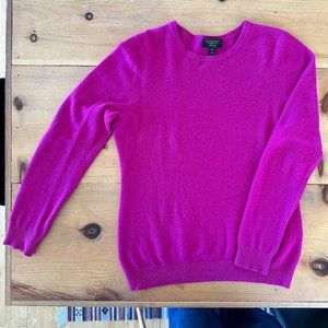 Fuchsia Pink 100% Cashmere Sweater